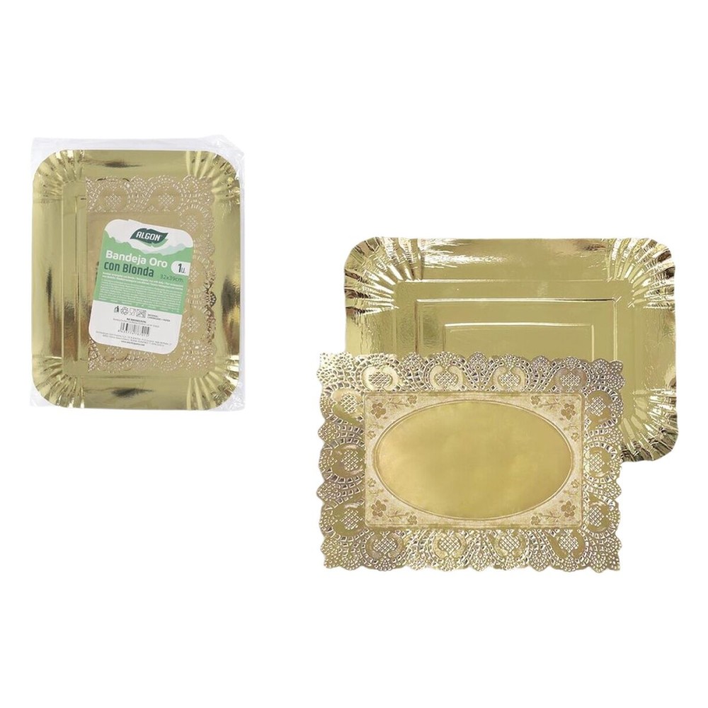 Tablett für Snacks Algon rechteckig 32 x 39 cm (36 Stück)