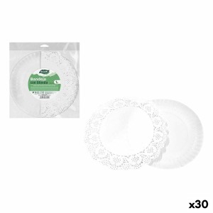 Tablett für Snacks Algon rund 30 cm (30 Stück)