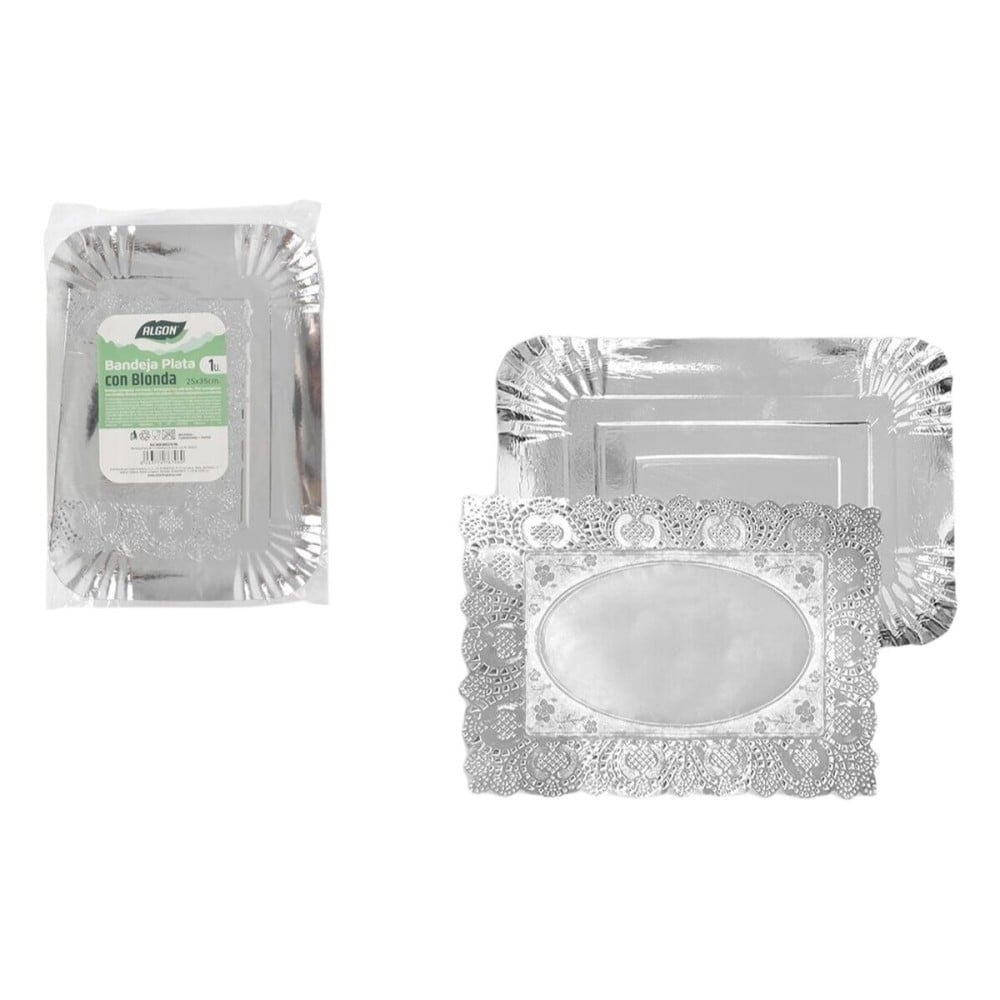 Plateau apéritif Algon Rectangulaire 25 x 35 cm (30 Unités)