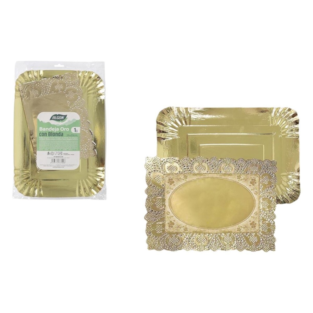 Tablett für Snacks Algon rechteckig 26 x 35 cm (30 Stück)