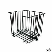 Porte-serviettes My Bar Noir Métal 19 x 19 x 18 cm (8 Unités)