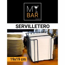 Serviettenring My Bar Schwarz Metall 19 x 19 x 18 cm (8 Stück)