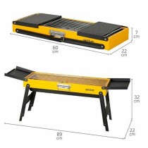 Grill Tragbarer Aktive Stahl 89 x 32 x 22 cm Gelb