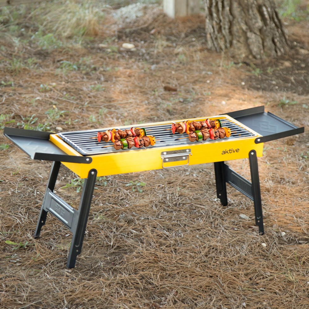 Grill Tragbarer Aktive Stahl 89 x 32 x 22 cm Gelb