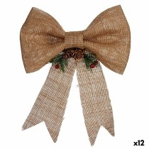 Décorations de Noël Krist+ 65584 Marron Rouge Vert Fibre naturelle 24 x 5 x 34 cm Lien (12 Unités)