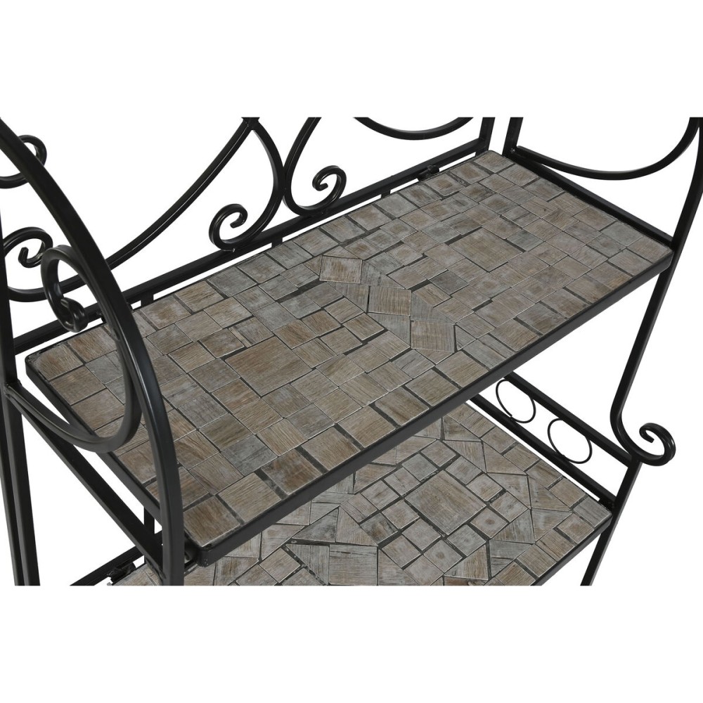 Regal Home ESPRIT Schwarz Bunt aus Keramik schmiedeeisern 3 Regale 54 x 29 x 121 cm 58 x 31,5 x 117 cm
