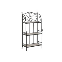 Étagère Home ESPRIT Noir Multicouleur Céramique Forge 3 Etagères 54 x 29 x 121 cm 58 x 31,5 x 117 cm