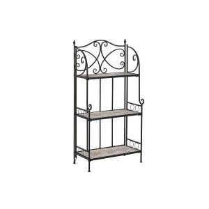 Regal Home ESPRIT Schwarz Bunt aus Keramik schmiedeeisern 3 Regale 54 x 29 x 121 cm 58 x 31,5 x 117 cm