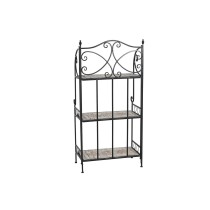 Étagère Home ESPRIT Noir Multicouleur Céramique Forge 3 Etagères 54 x 29 x 121 cm 58 x 31,5 x 117 cm
