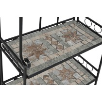 Regal Home ESPRIT Schwarz Bunt aus Keramik schmiedeeisern 3 Regale 54 x 29 x 121 cm 58 x 31,5 x 117 cm