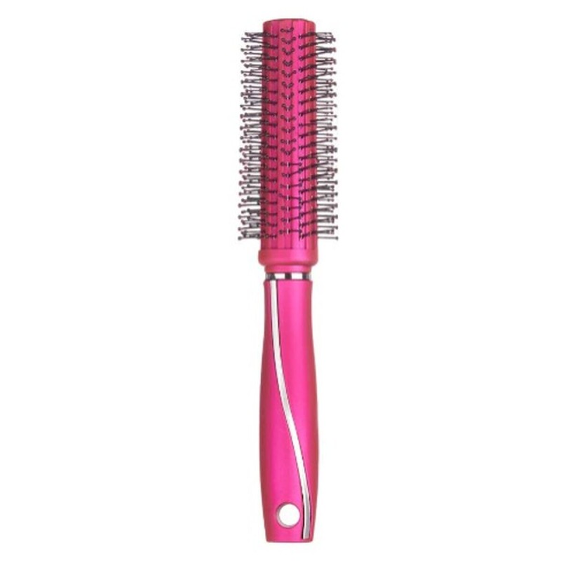 Round Brush Berilo 354 Fuchsia Silicone Plastic (12 Units)