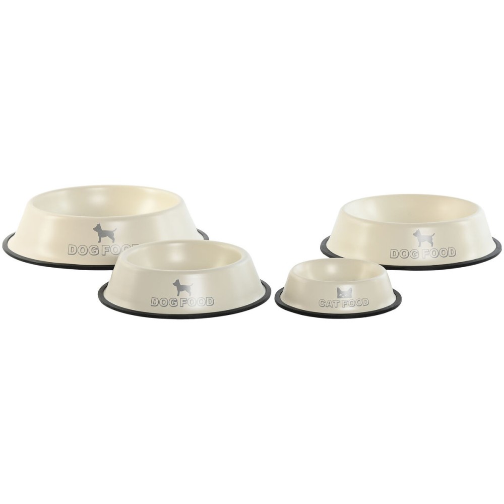 Futternapf für Hunde Home ESPRIT Beige Gummi Metall 200 ml 600 ml 700 ml 1 L 29 X 29 X 6,5 cm