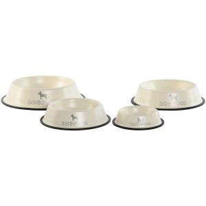 Mangeoire pour chiens Home ESPRIT Beige Caoutchouc Métal 200 ml 600 ml 700 ml 1 L 29 X 29 X 6,5 cm