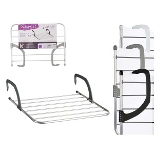 Wäscheständer Kipit WR1013D Weiß Silberfarben Hellgrau Dunkelgrau Aluminium Kunststoff 62,5 x 50 x 16,5 cm
