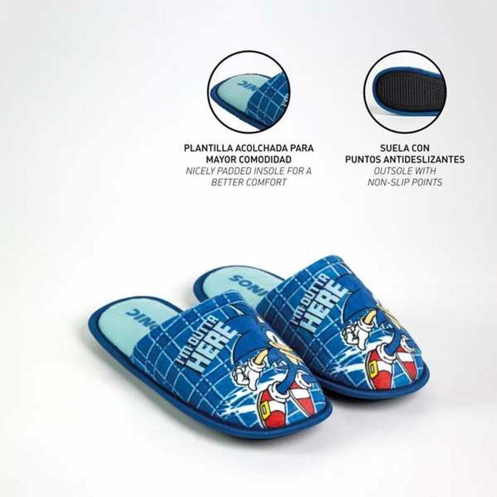 House Slippers Sonic Blue