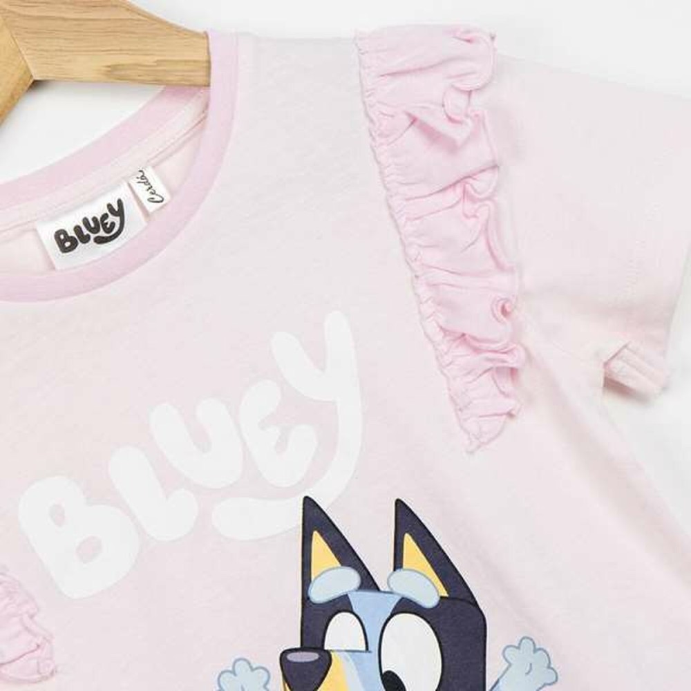 Kurzarm-T-Shirt für Kinder Bluey Rosa Hellrosa