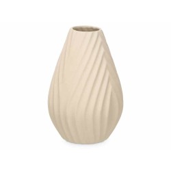 Vase Beige aus Keramik 21 x 31 x 21 cm (4 Stück) Streifen