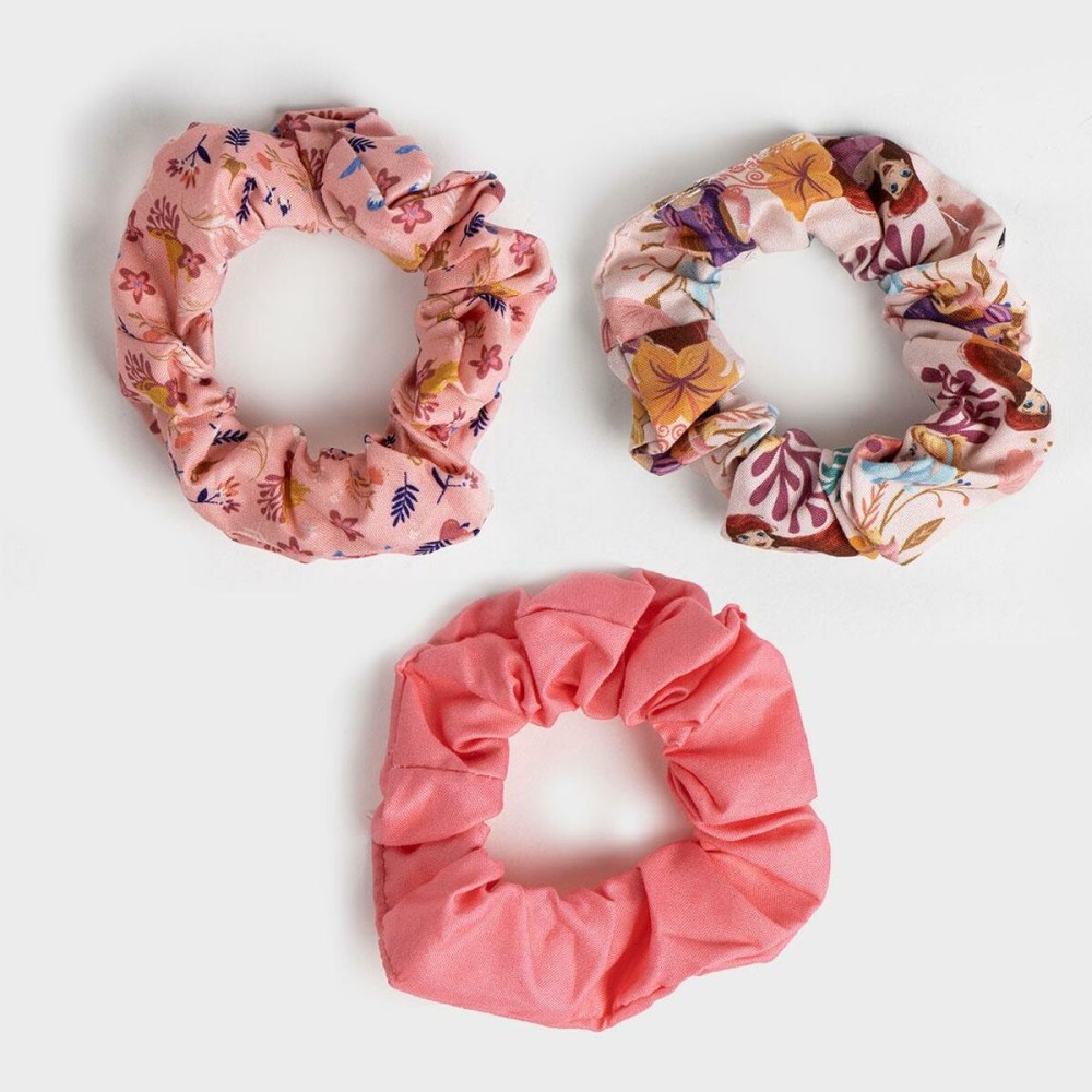 Rubber Hair Bands Disney Princess Pink 3 Pieces