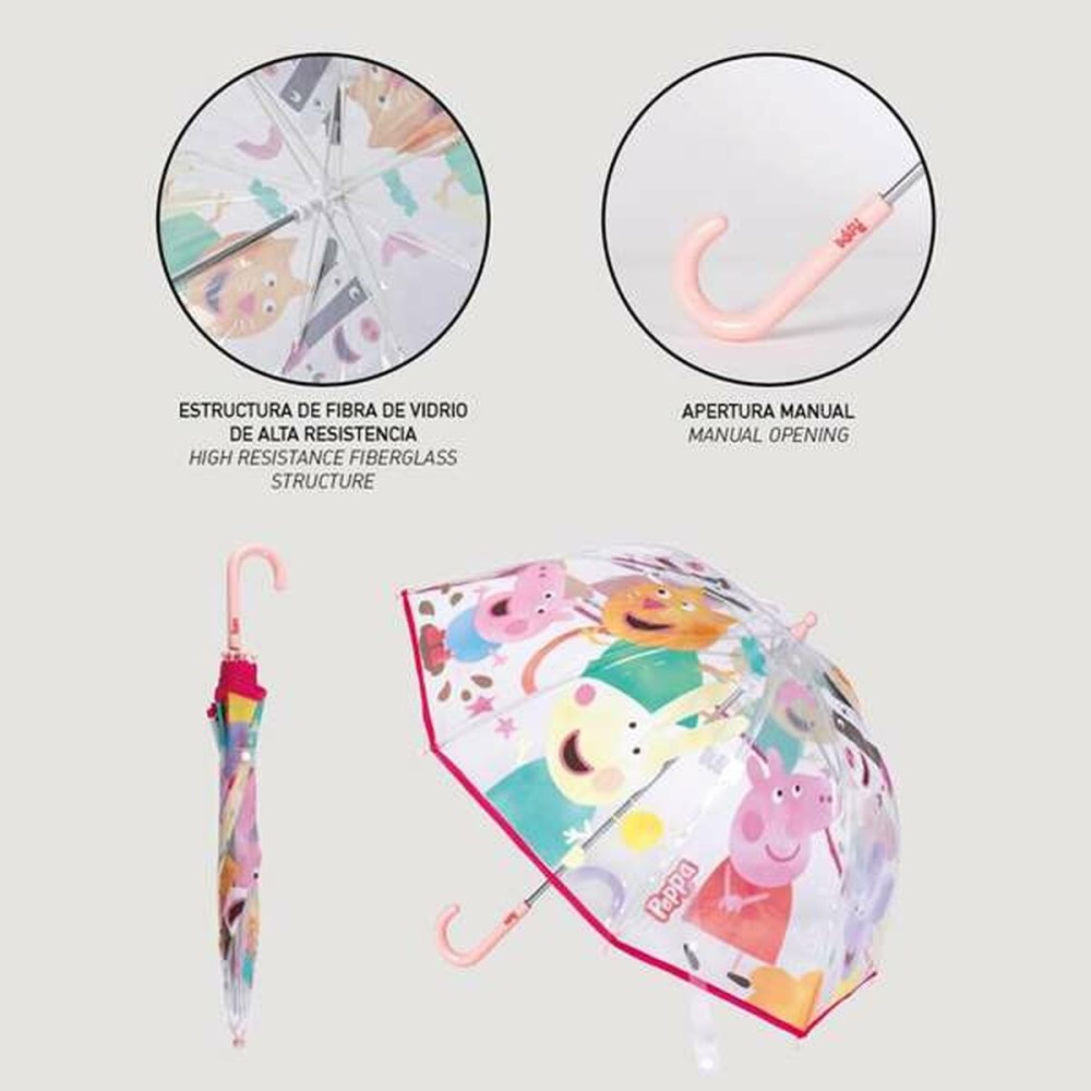 Umbrella Peppa Pig Ø 71 cm Transparent
