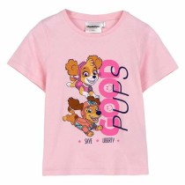 Kurzarm-T-Shirt für Kinder The Paw Patrol Weiß Rosa