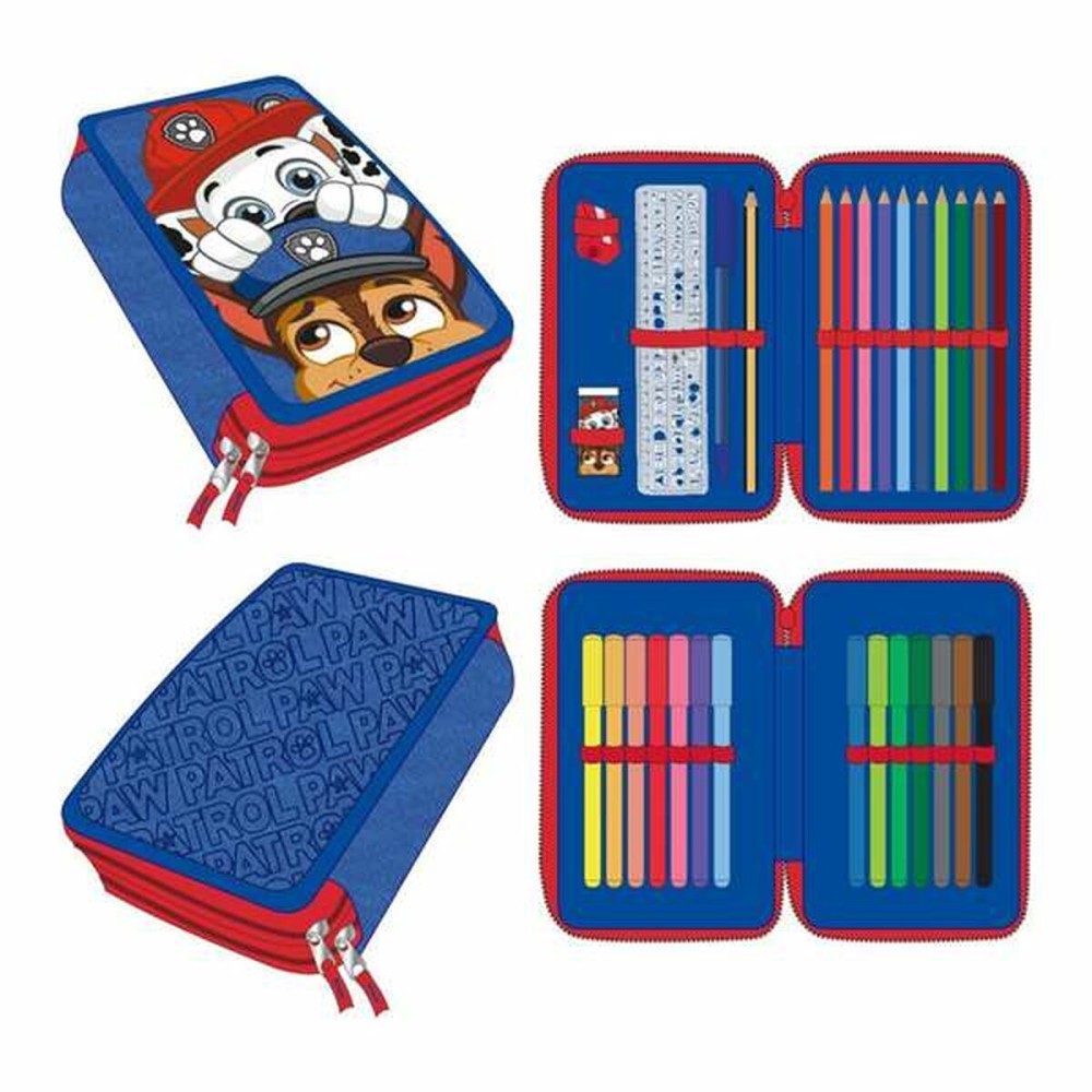 Trousse d'écolier The Paw Patrol Bleu 12,5 x 19,5 x 4,5 cm