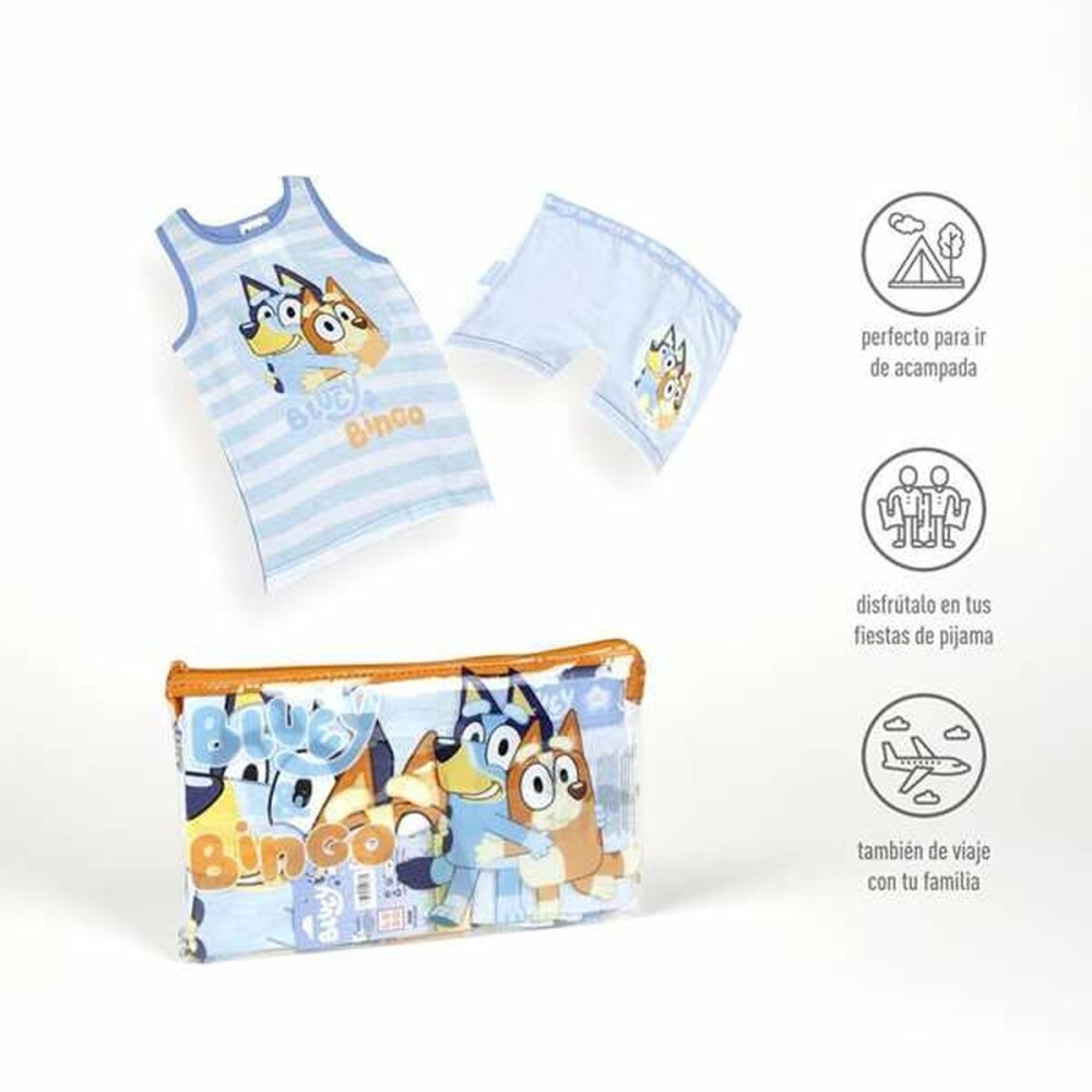 Schlafanzug Für Kinder Bluey Hellblau (3 Jahre)