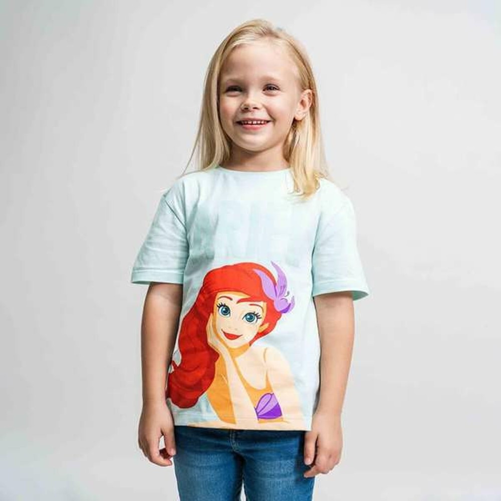 Child's Short Sleeve T-Shirt Disney Princess Light Green 3 Years