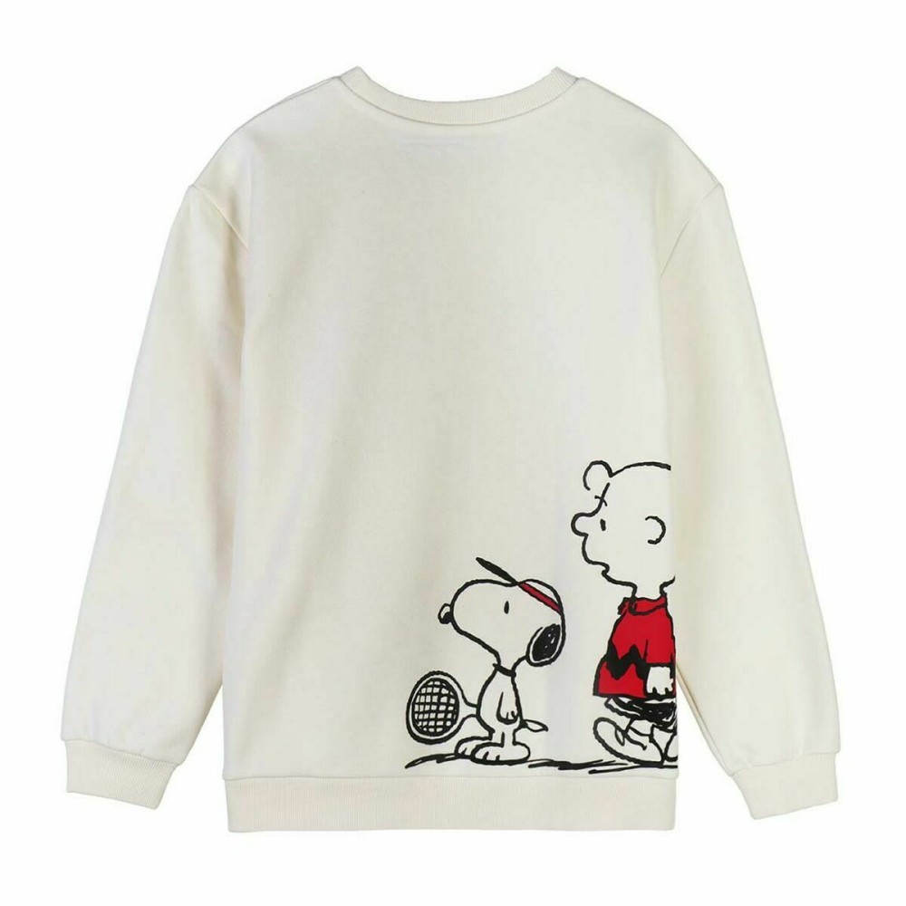 Damen Sweater ohne Kapuze Snoopy Beige S
