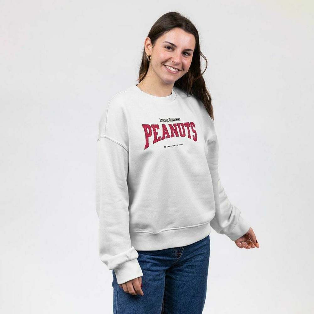 Damen Sweater ohne Kapuze Snoopy Beige S