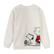 Sweat sans capuche femme Snoopy Beige S