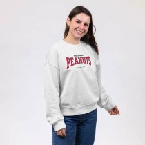 Sweat sans capuche femme Snoopy Beige S