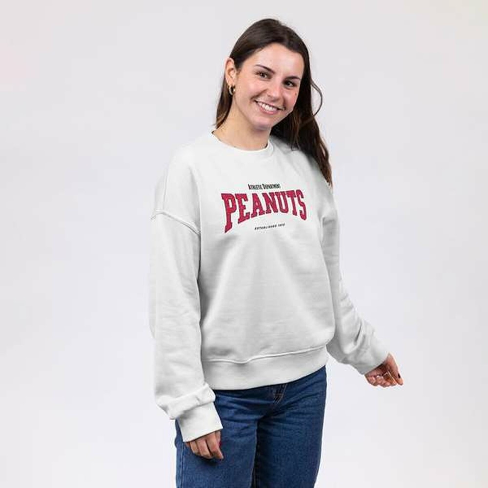 Damen Sweater ohne Kapuze Snoopy Beige S