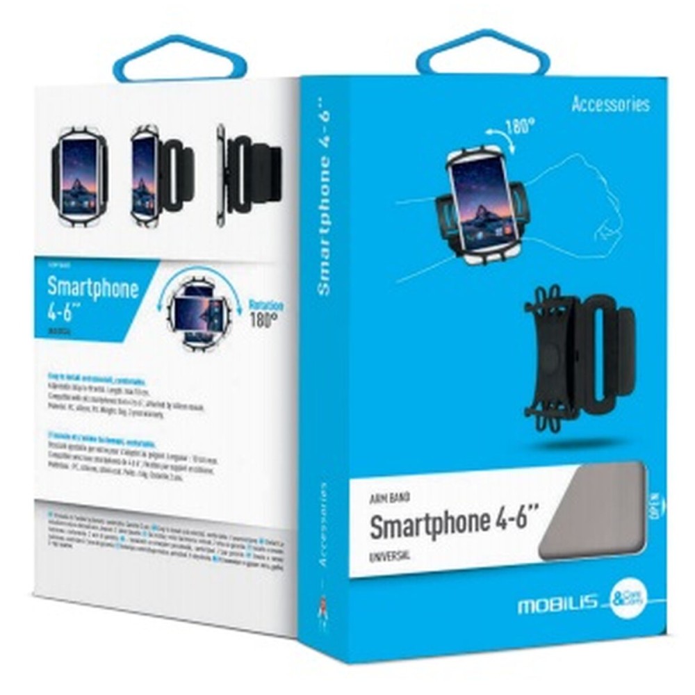 Bracelet for Mobile Phone Mobilis 030003 Black Silicone
