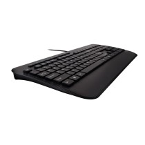 Tastatur mit Maus V7 CKU300ES Schwarz Spanisch QWERTY