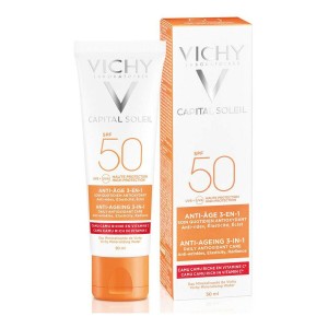 Sonnenschutzcreme für das Gesicht Vichy VCH00115 Spf 50 3 in 1 Anti-Aging