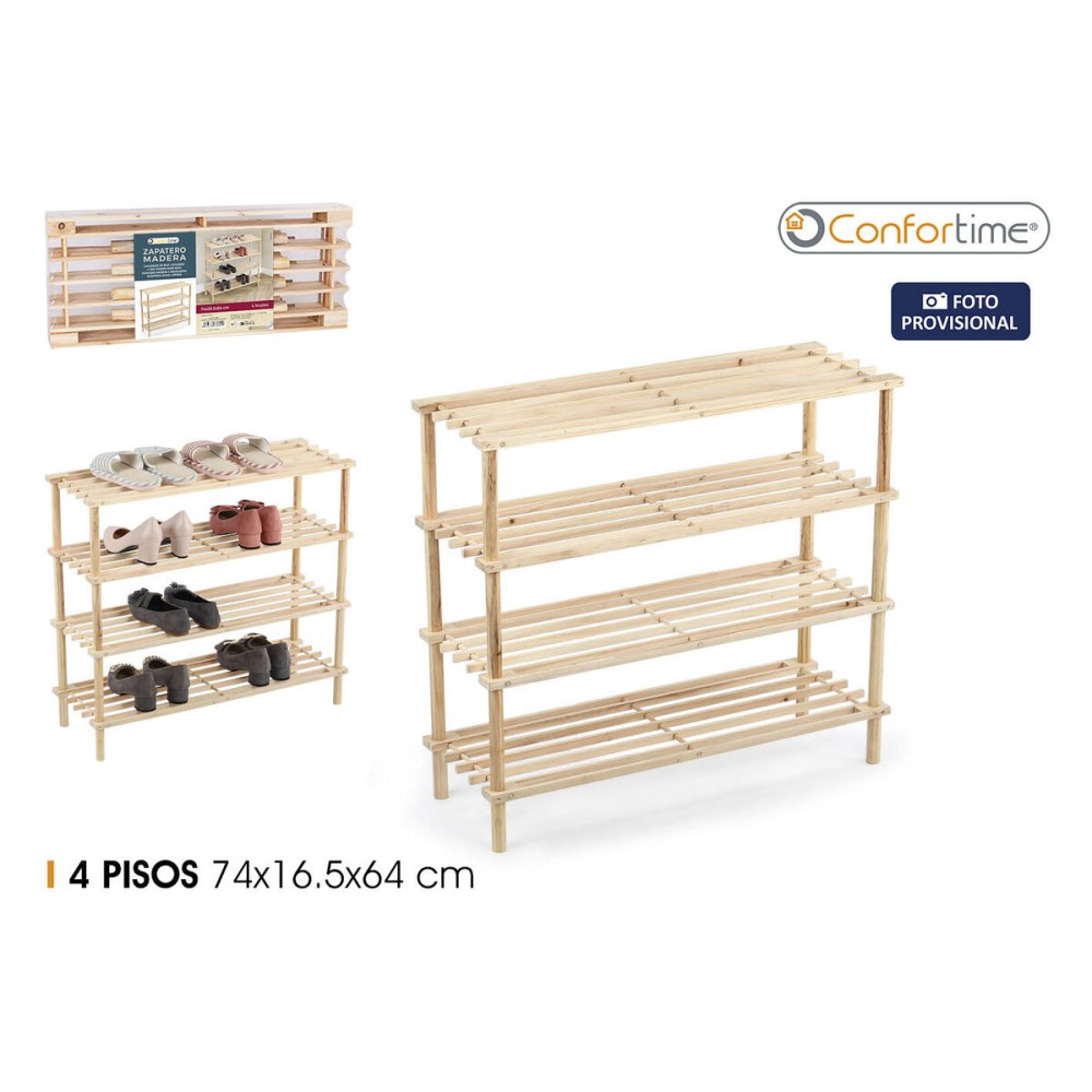Shoe bench Confortime 74 x 26,5 x 64 cm (4 Units)