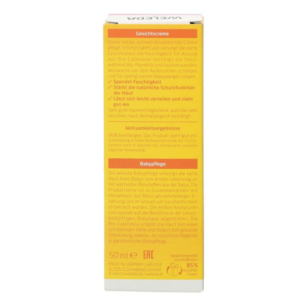 Crème Hydratante pour le Visage pour Bébés Weleda Baby Calendula 50 ml