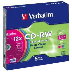 CD-RW Verbatim CD-RW Colour 12x