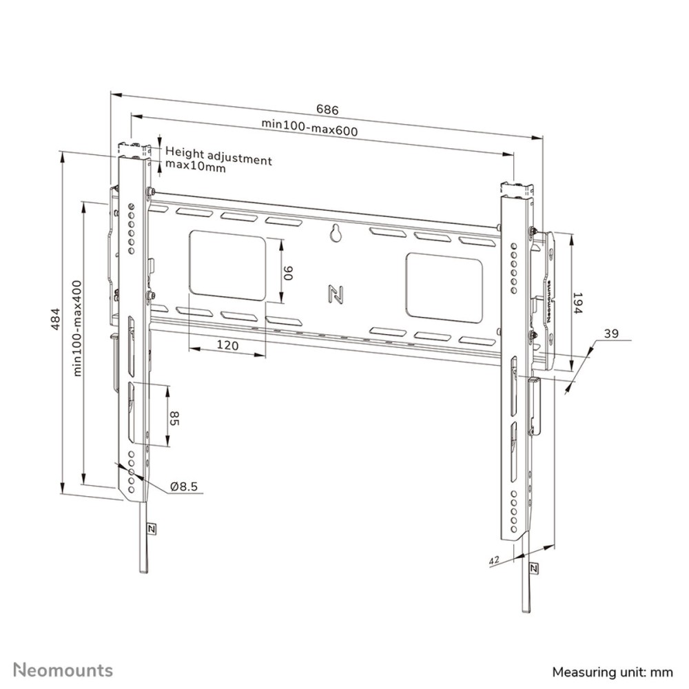 Support de TV Neomounts WL30-750BL16 42" 86"