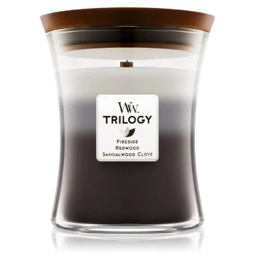 Duftkerze Woodwick Trilogy Medium Warm Woods