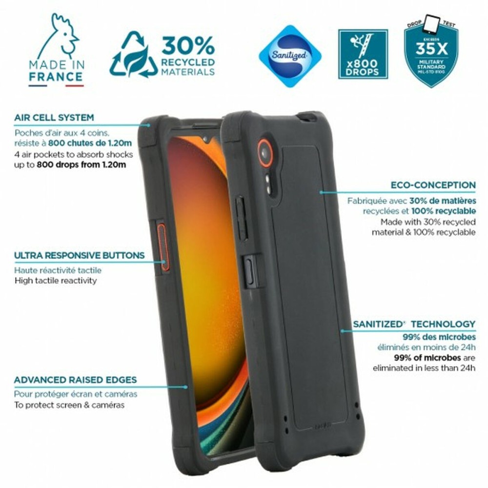 Handyhülle Mobilis 054016 Schwarz Grau