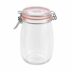 Jar La Mediterránea Hermetic Glass 1 L (12 Units)