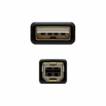 Câble USB 2.0 A vers USB B NANOCABLE 10.01.1205 Noir 5 m (1 Unité)