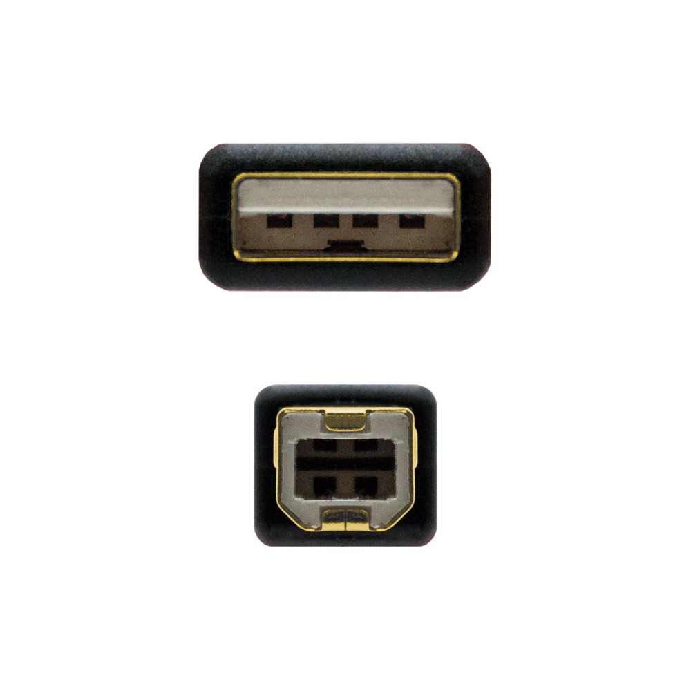 Câble USB 2.0 A vers USB B NANOCABLE 10.01.1205 Noir 5 m (1 Unité)