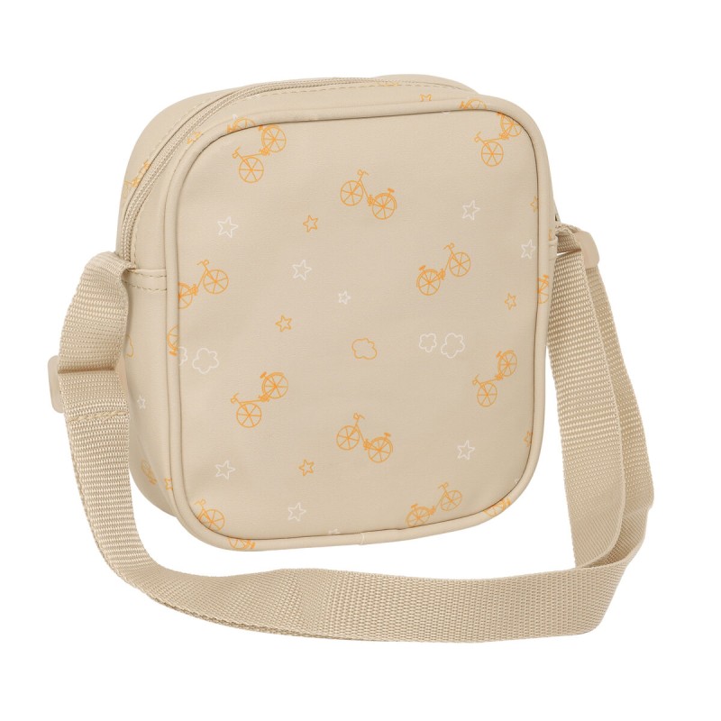 Shoulder Bag Safta Bear Beige 16 x 18 x 4 cm