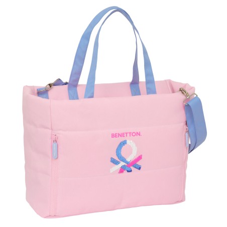 Handtasche Benetton Pink Rosa 40 x 31 x 17 cm