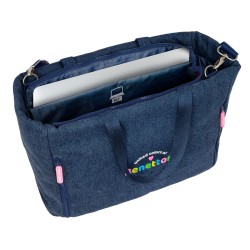 Handtasche Benetton Denim Blau 40 x 31 x 17 cm