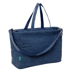 Handtasche Benetton Denim Blau 40 x 31 x 17 cm