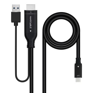 USB-C to HDMI Cable NANOCABLE Black 1,8 m