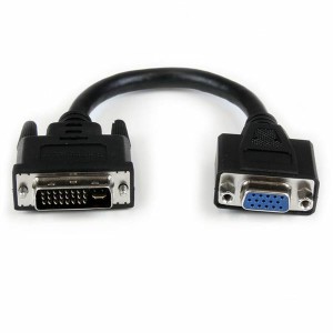 Câble DVI-I vers VGA Startech DVIVGAMF8IN Noir 0,2 m